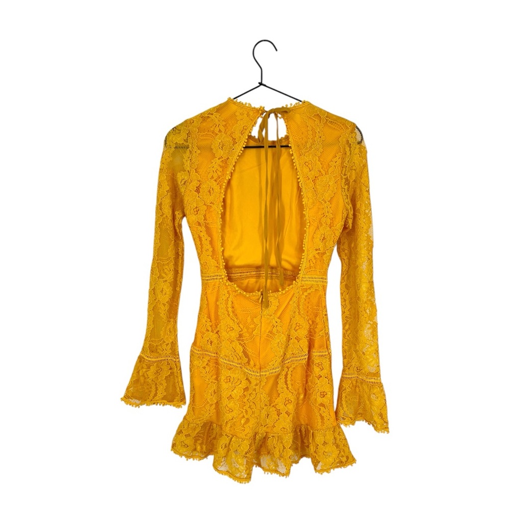 TOBI Lace Open Back Ruffle Dress | Extra Small - Picture 2 of 6